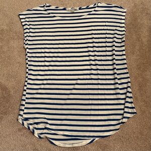 Striped Blue and White Women's Tee